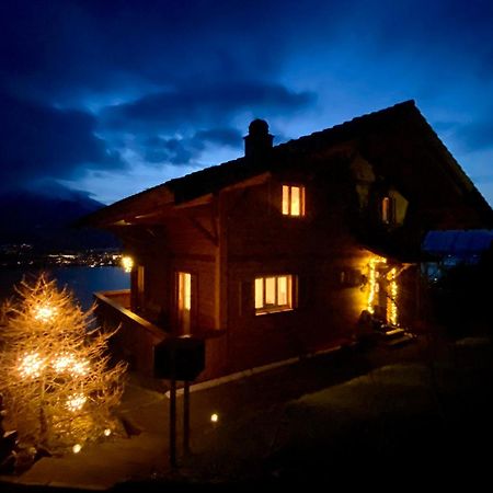 Chalet Egglen "Typical Swiss House, Best Views, Private Jacuzzi" Sigriswil Exterior foto